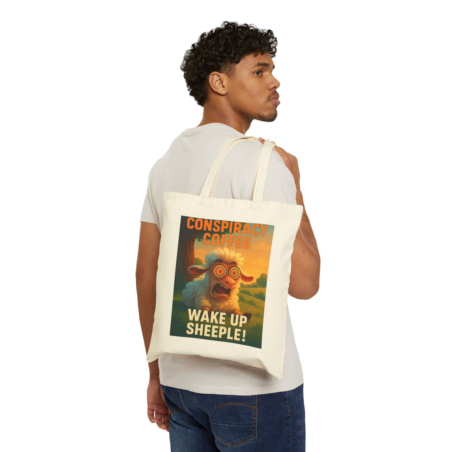 Wake Up Sheeple Cotton Canvas Tote Bag