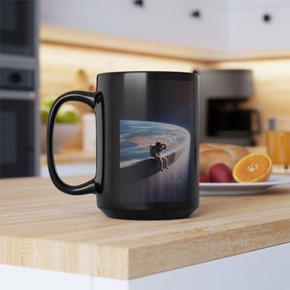 End of The Map™ meme Black Mug, 15oz