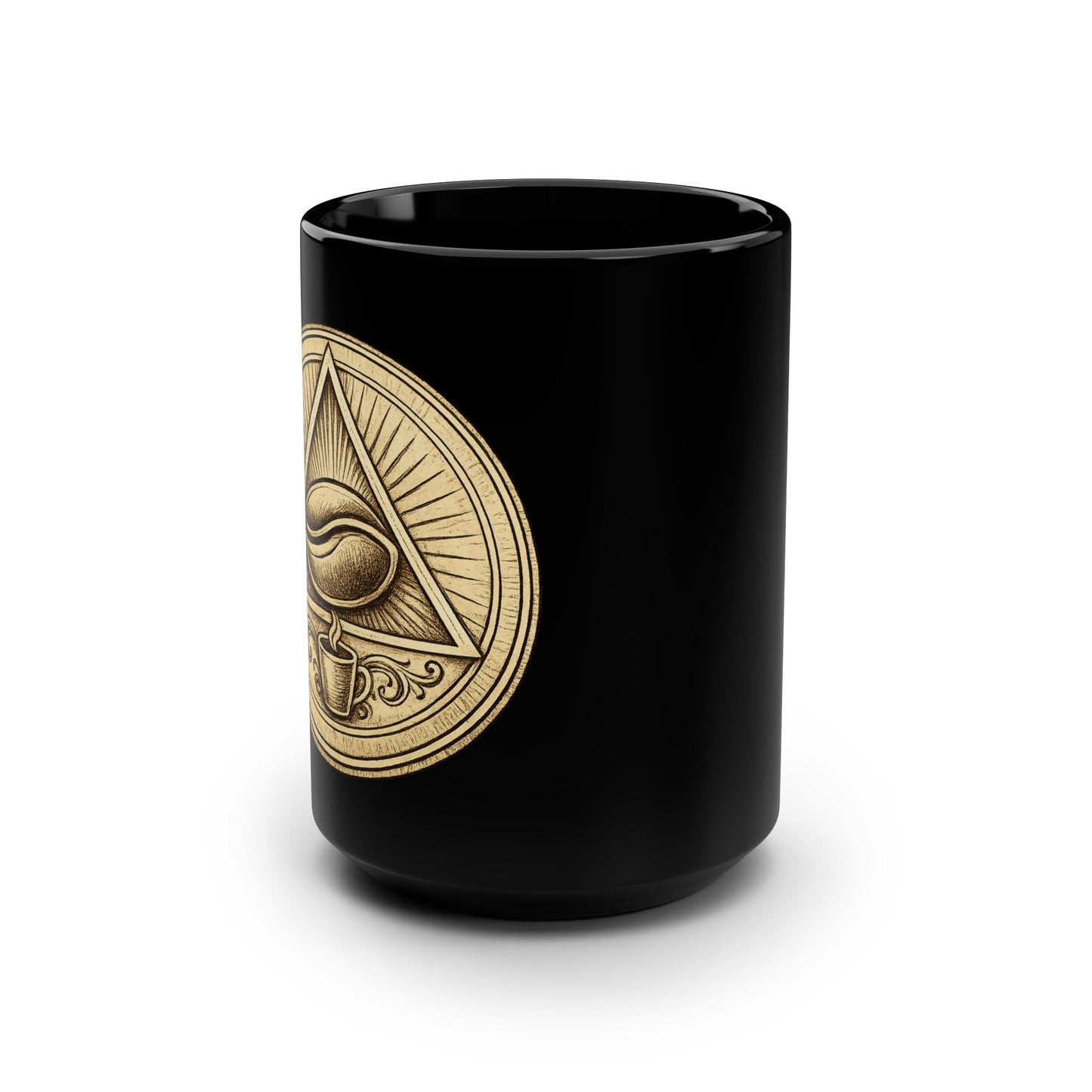 CCC Gold Logo Black Mug, 15oz