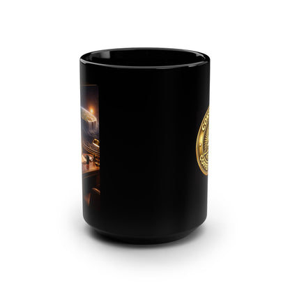 Perspective Is Everything Black Mug, 15oz