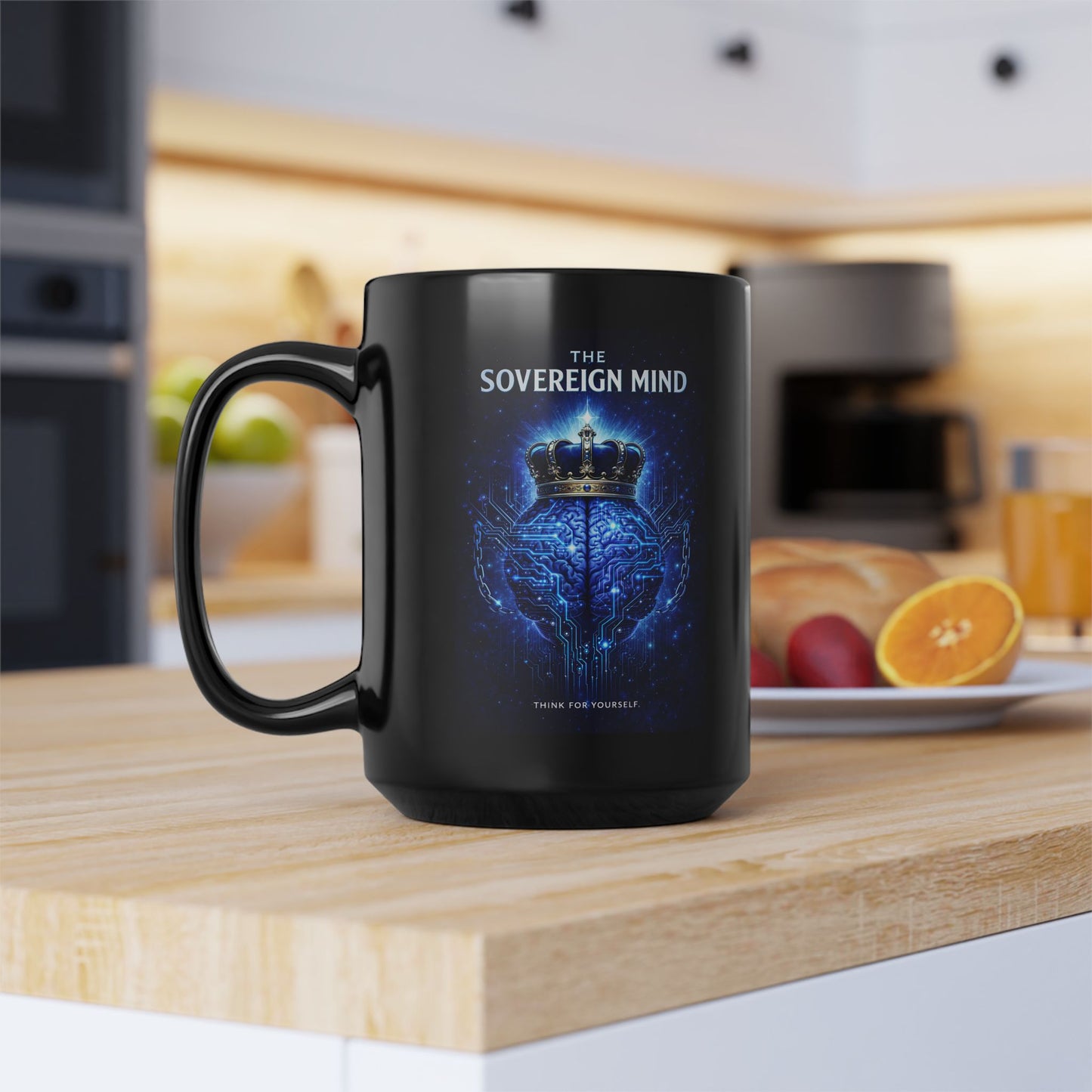 The Sovereign Mind Black Mug, 15oz