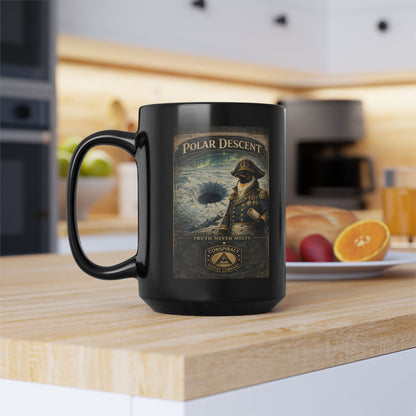 Polar Descent Black Mug, 15oz