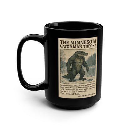 Minnesota Gator Man™ Black Mug, 15oz