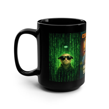 Wake Up Sheeple TRIO Black Mug, 15oz