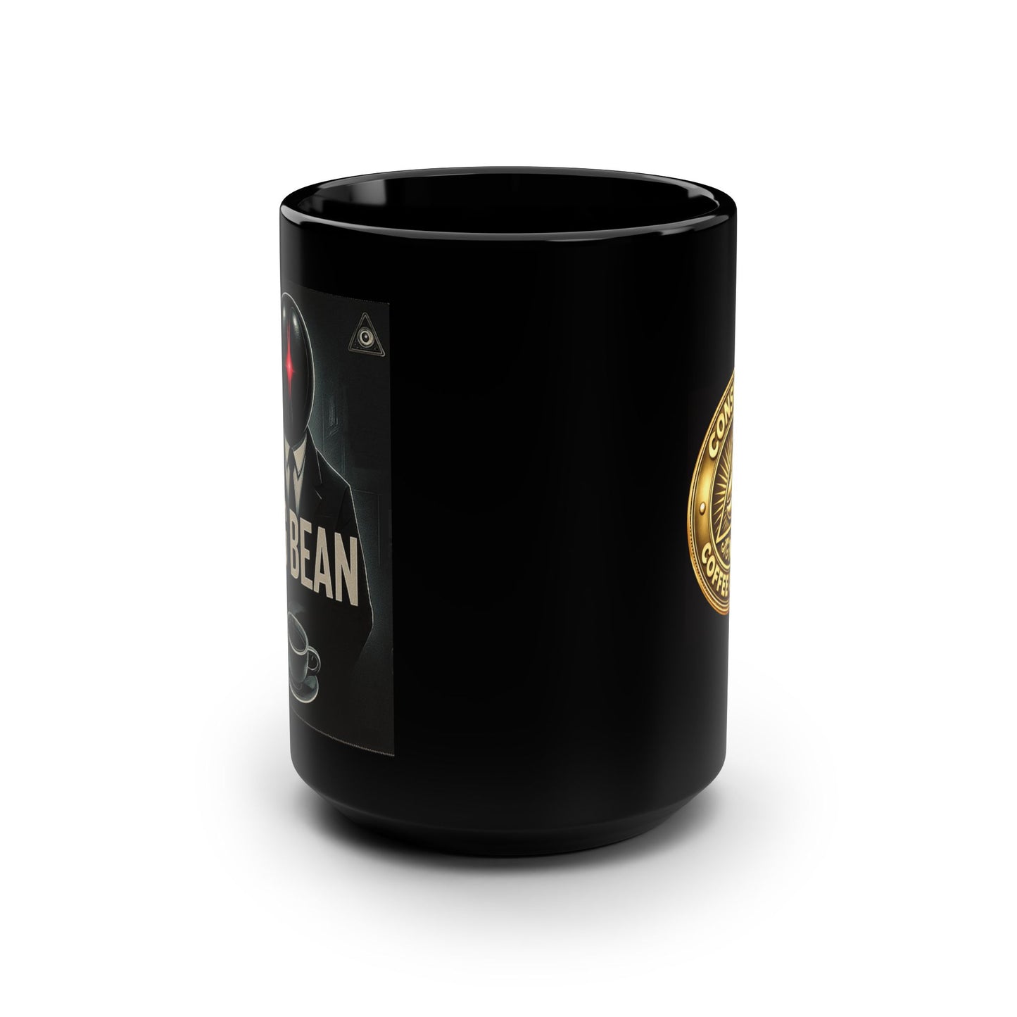 Big Bean Black Mug, 15oz