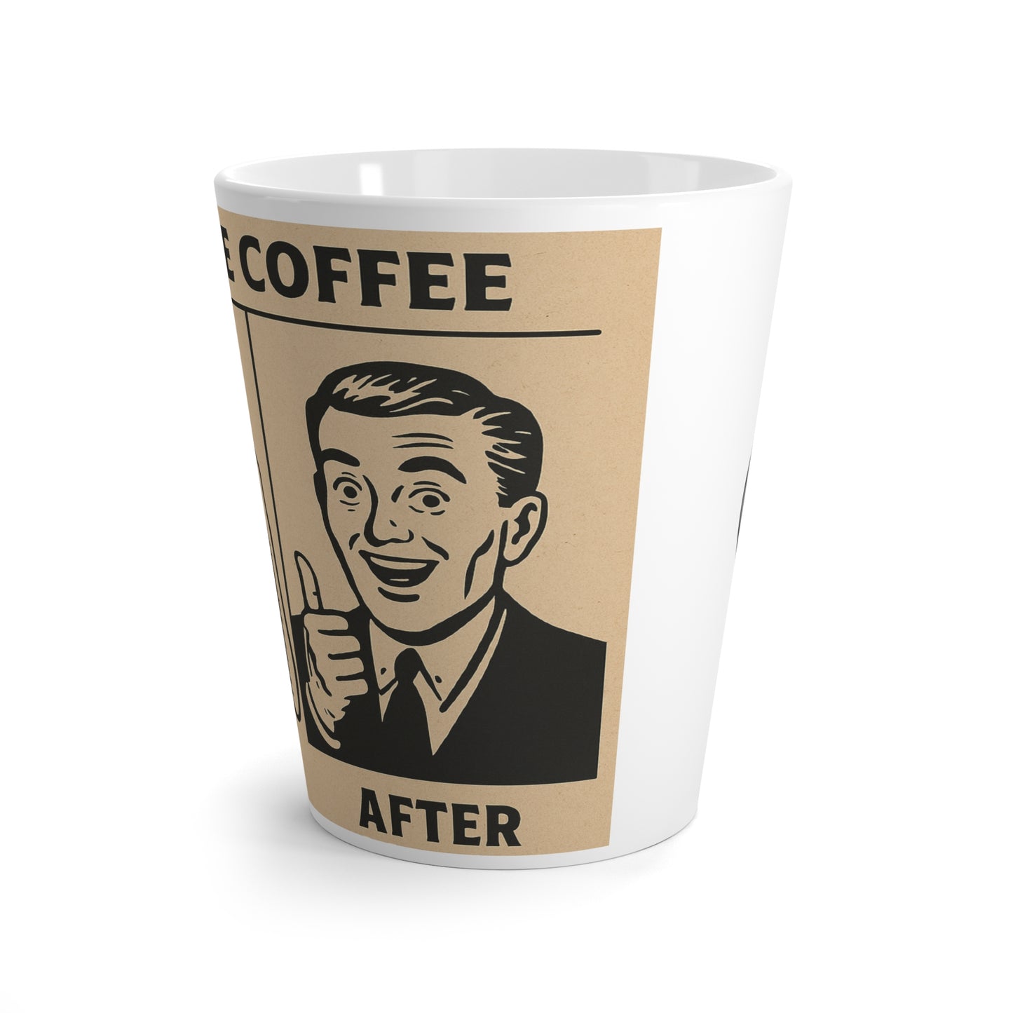 Before Coffee / After Coffee Latte Mug ☕👽