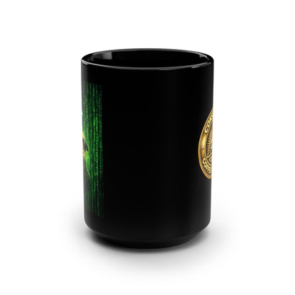 “Wake Up Sheeple!” Matrix Meme MugBlack Mug, 15oz