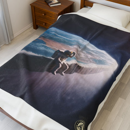 Edge of the Earth Velveteen Plush Blanket