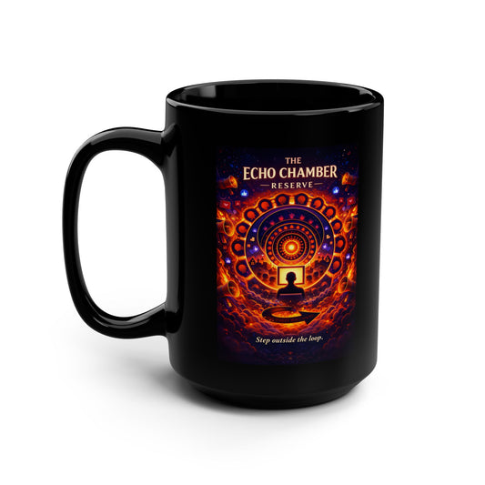The Echo Chamber Reserve Black Mug, 15oz