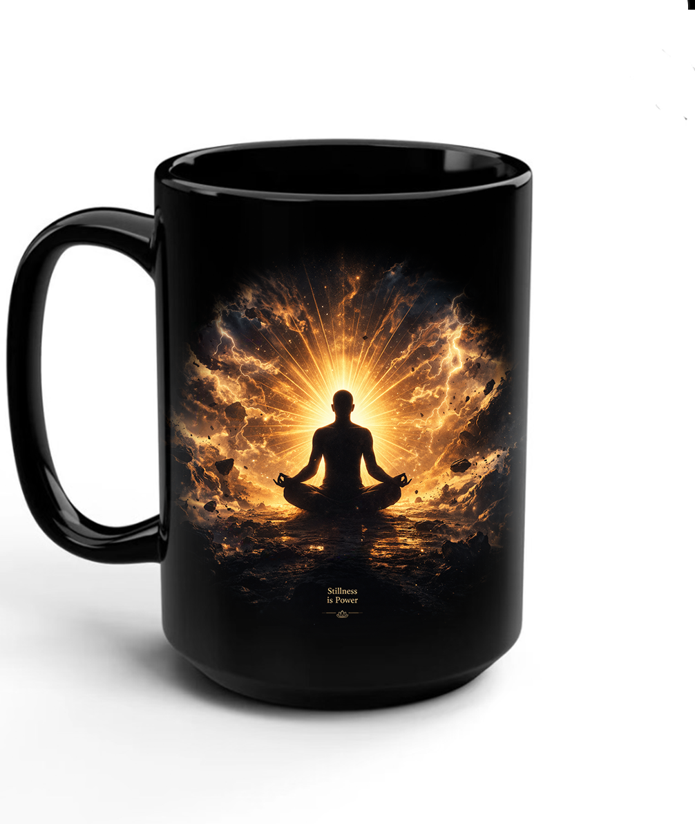 Stillness Is Power™ Black Mug, 15oz