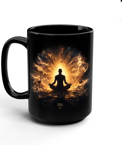 Stillness Is Power™ Black Mug, 15oz