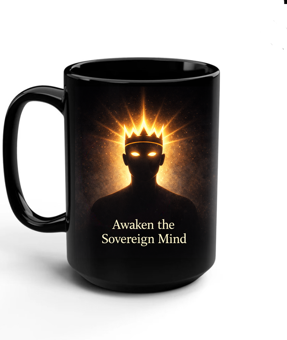Sovereign Mind™ Black Mug, 15oz