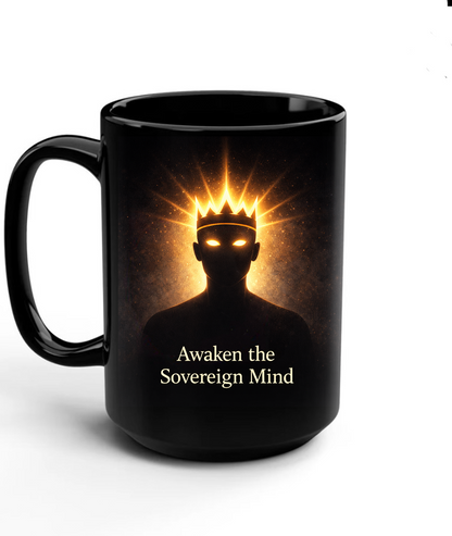 Sovereign Mind™ Black Mug, 15oz