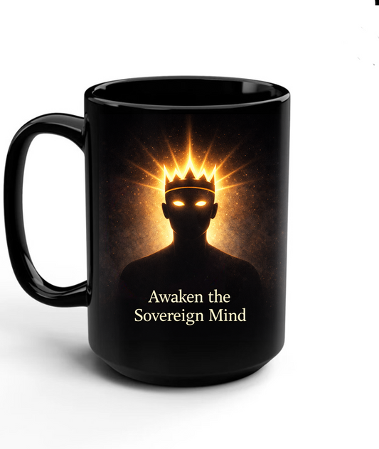 Sovereign Mind™ Black Mug, 15oz