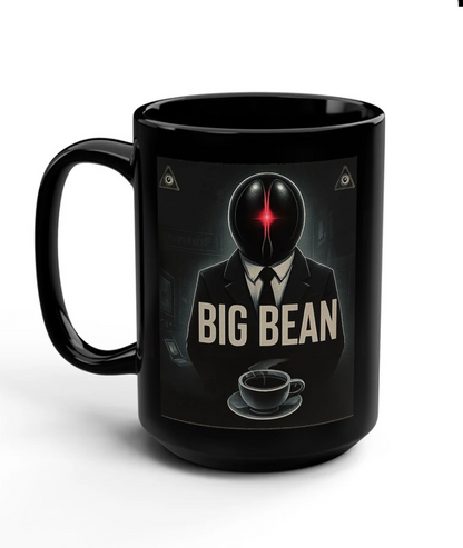 Big Bean Black Mug, 15oz