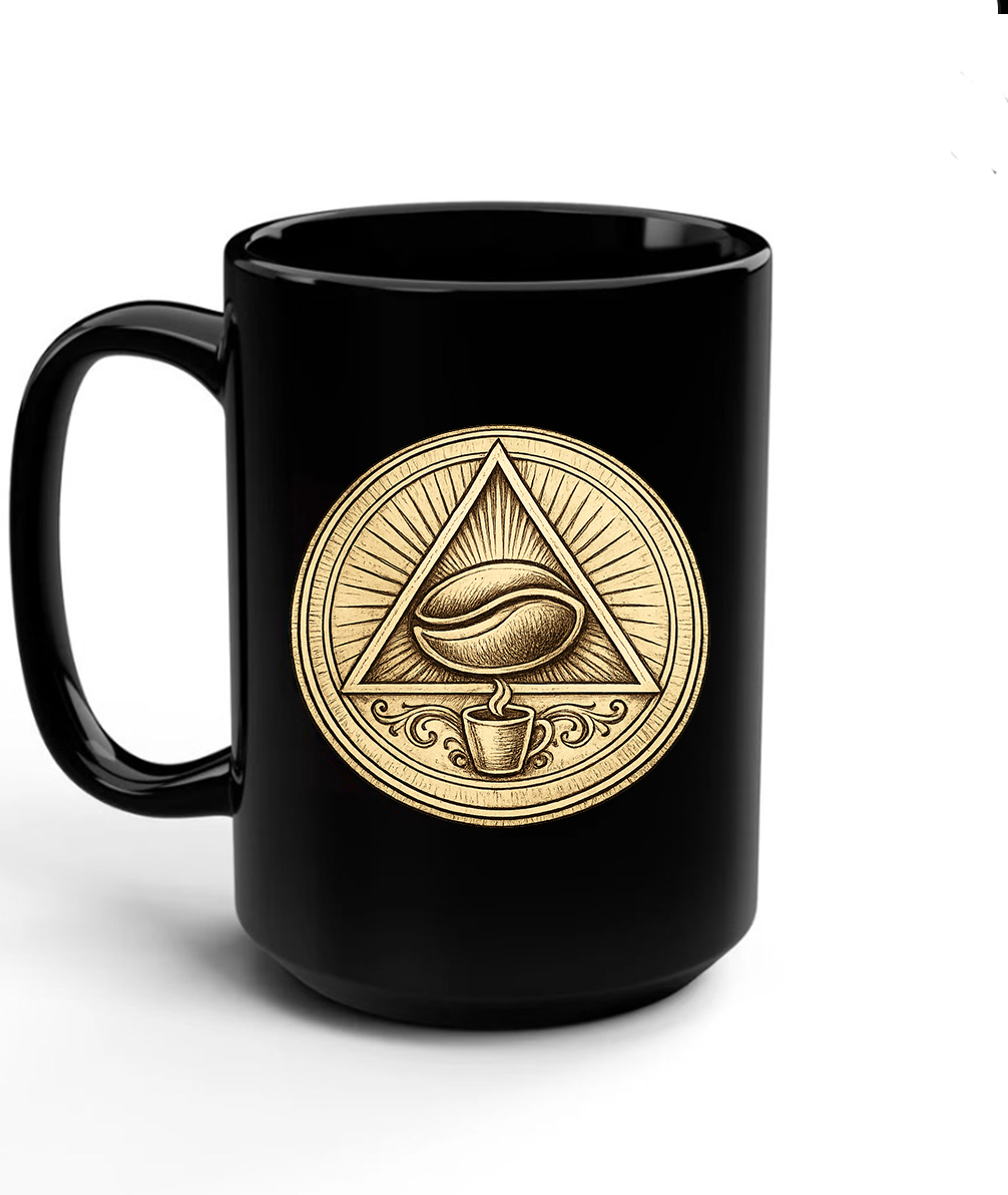 CCC Gold Logo Black Mug, 15oz