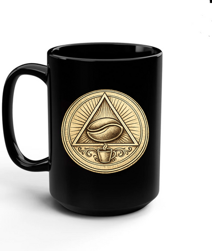 CCC Gold Logo Black Mug, 15oz