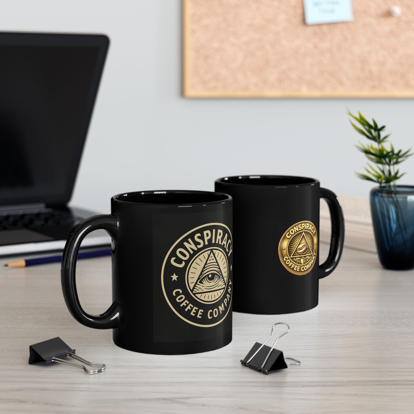 Conspiracy Coffee Company Black Mug (11oz, 15oz)