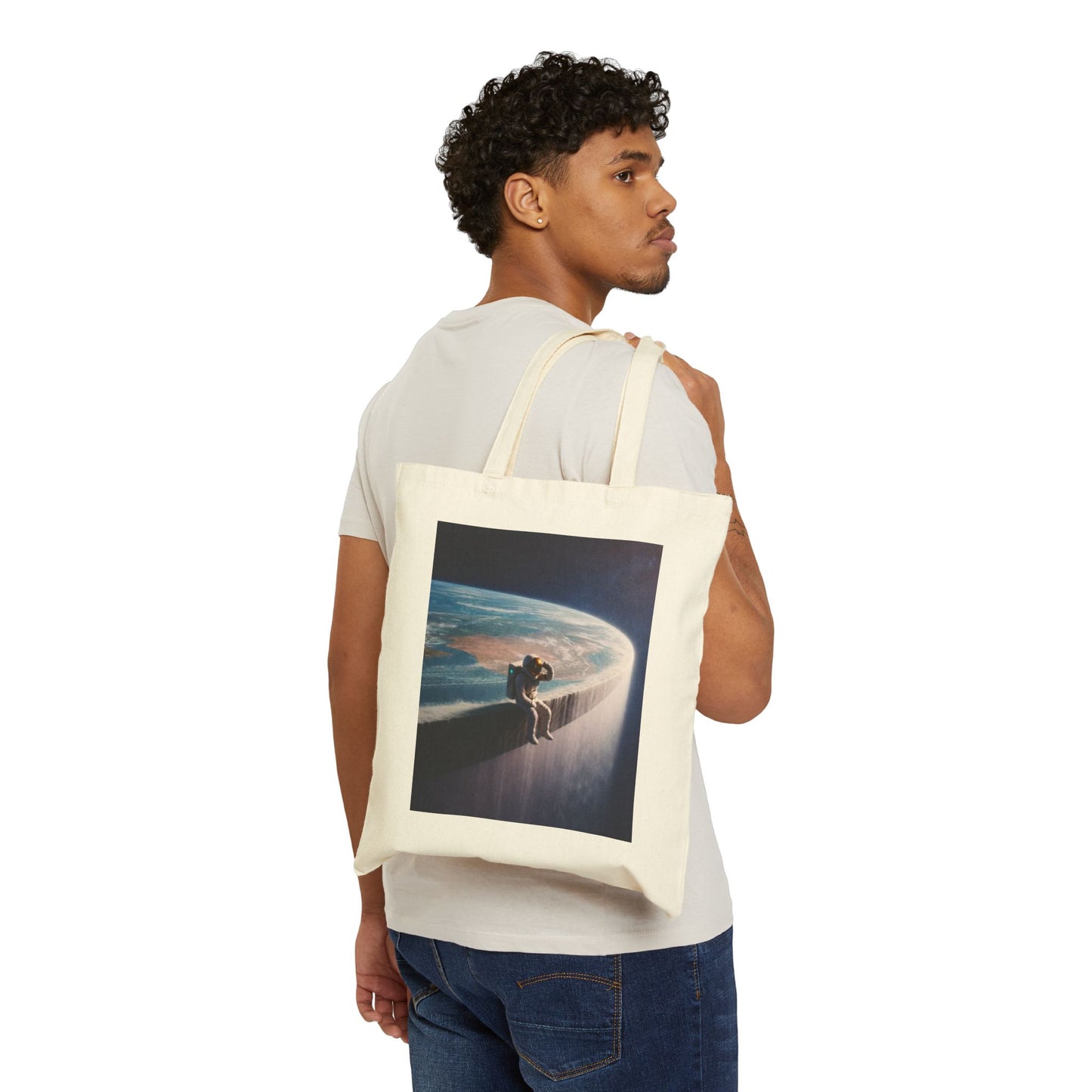 Edge of The Earth Cotton Canvas Tote Bag