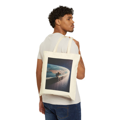 Edge of The Earth Cotton Canvas Tote Bag