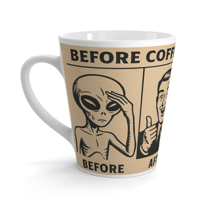 Before Coffee / After Coffee Latte Mug ☕👽