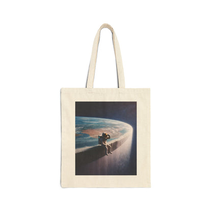 Edge of The Earth Cotton Canvas Tote Bag