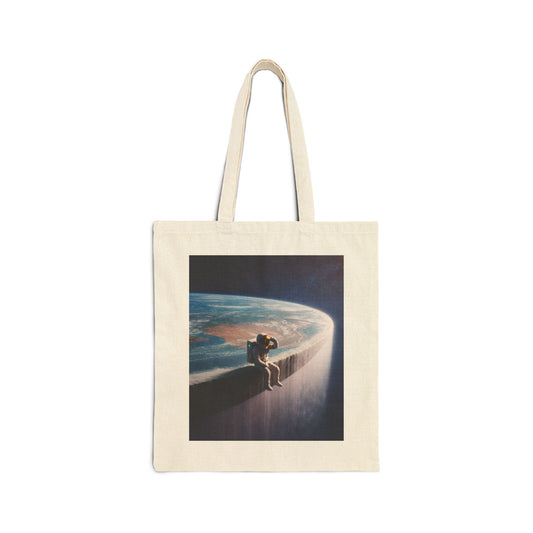 Edge of The Earth Cotton Canvas Tote Bag