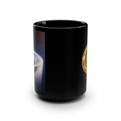 End of The Map™ meme Black Mug, 15oz