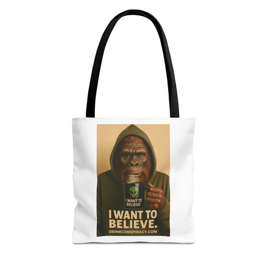 I want to Believe Tote Bag (AOP)