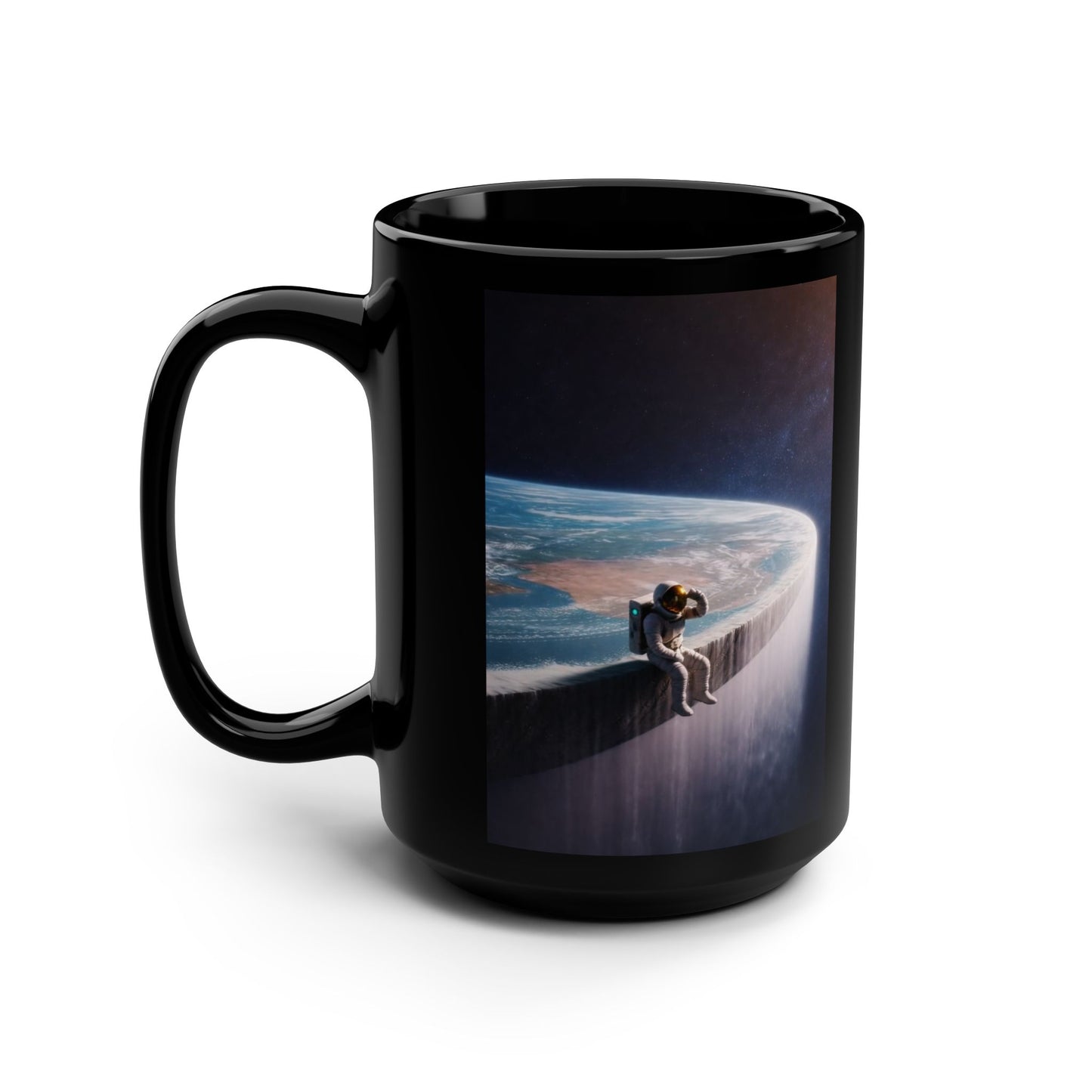 End of The Map™ meme Black Mug, 15oz