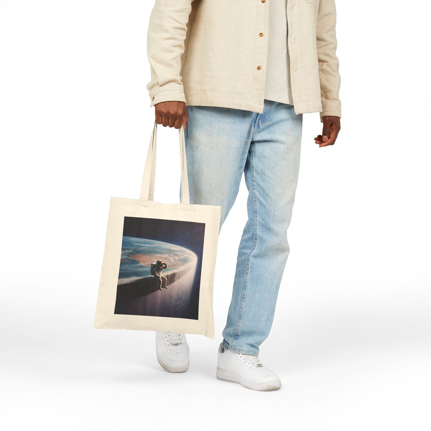 Edge of The Earth Cotton Canvas Tote Bag